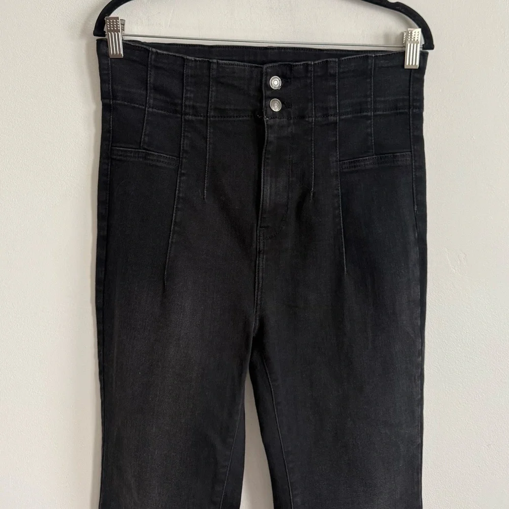 We The Free by Free People High-Rise Black Flare Jeans – Size 31